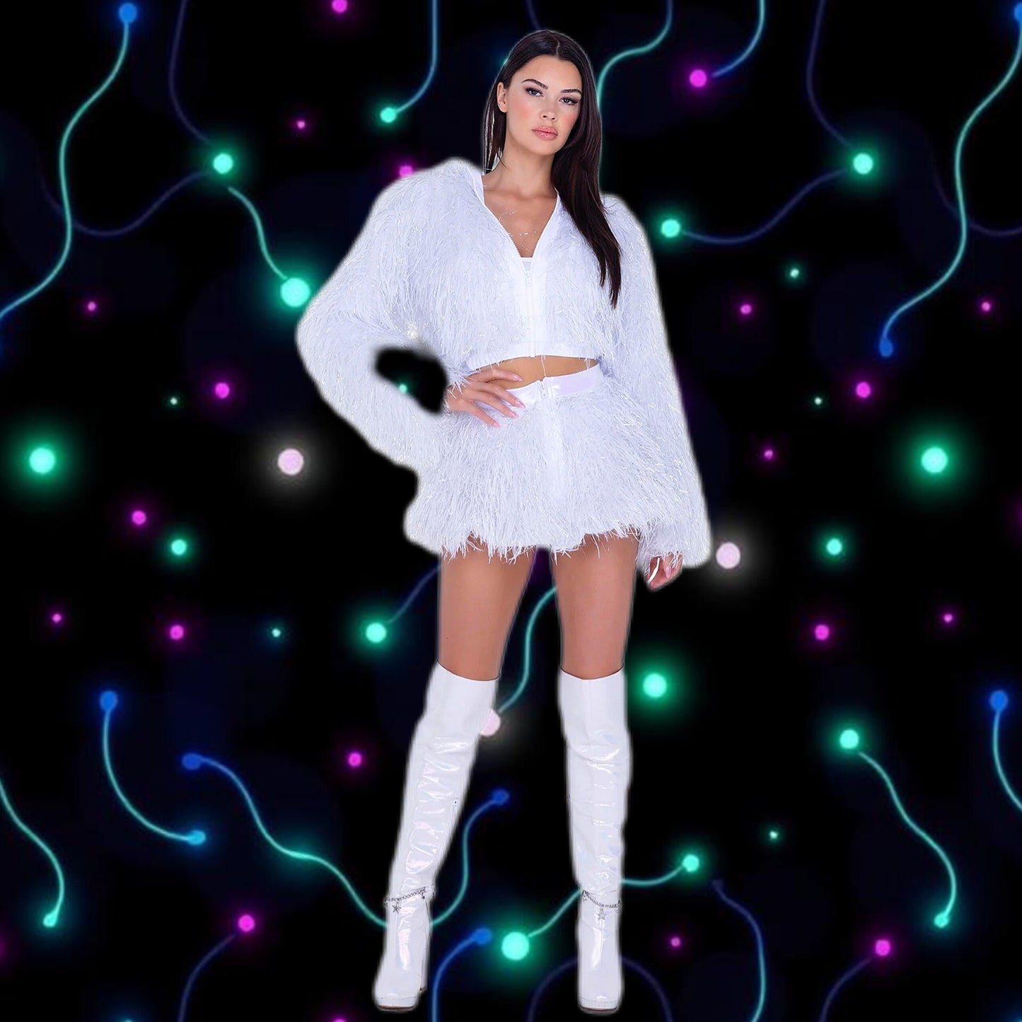 Light-up Faux Fur Skirt