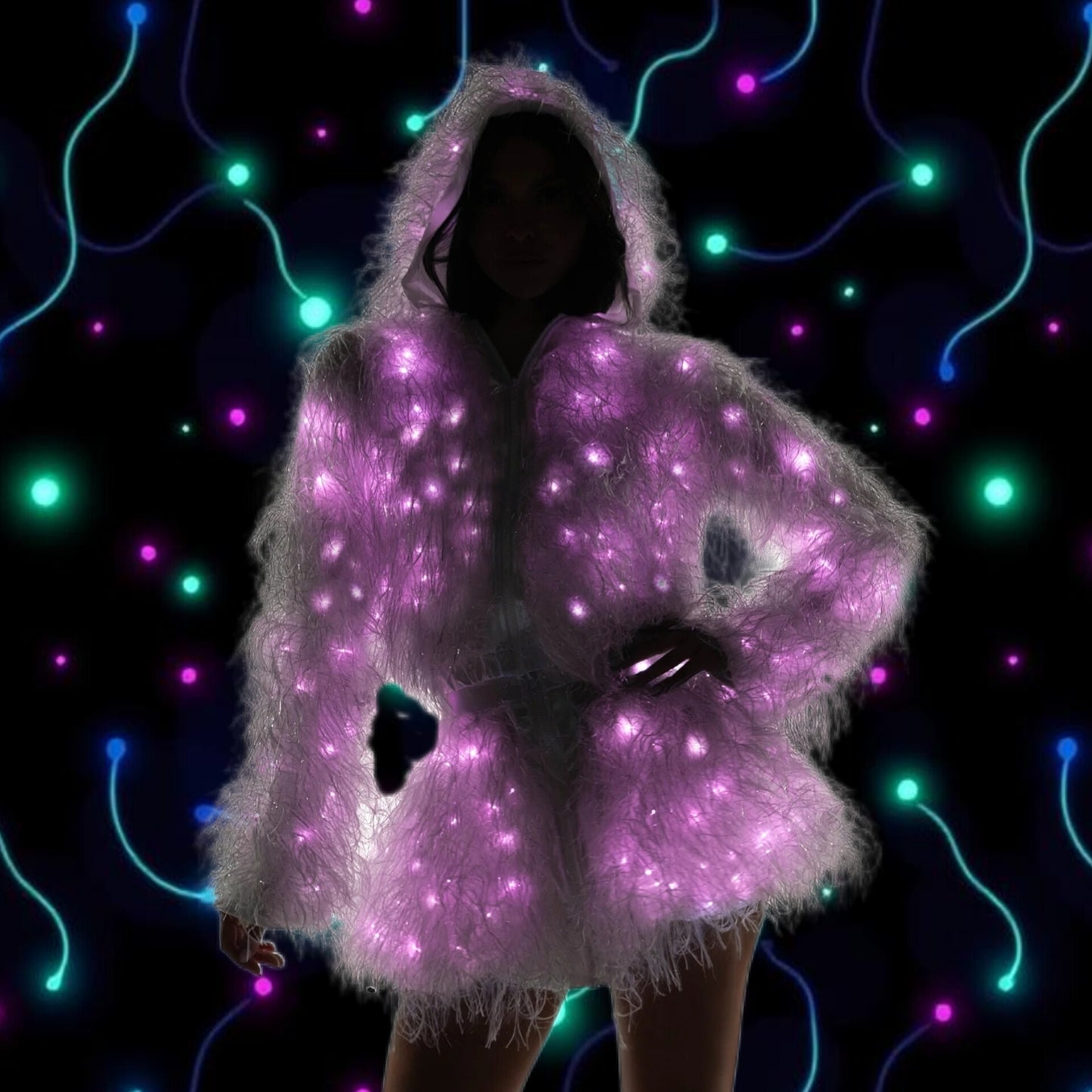 Light-up Faux Fur Skirt