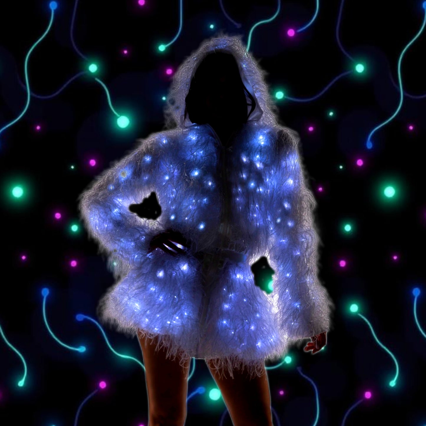 Light-up Faux Fur Skirt