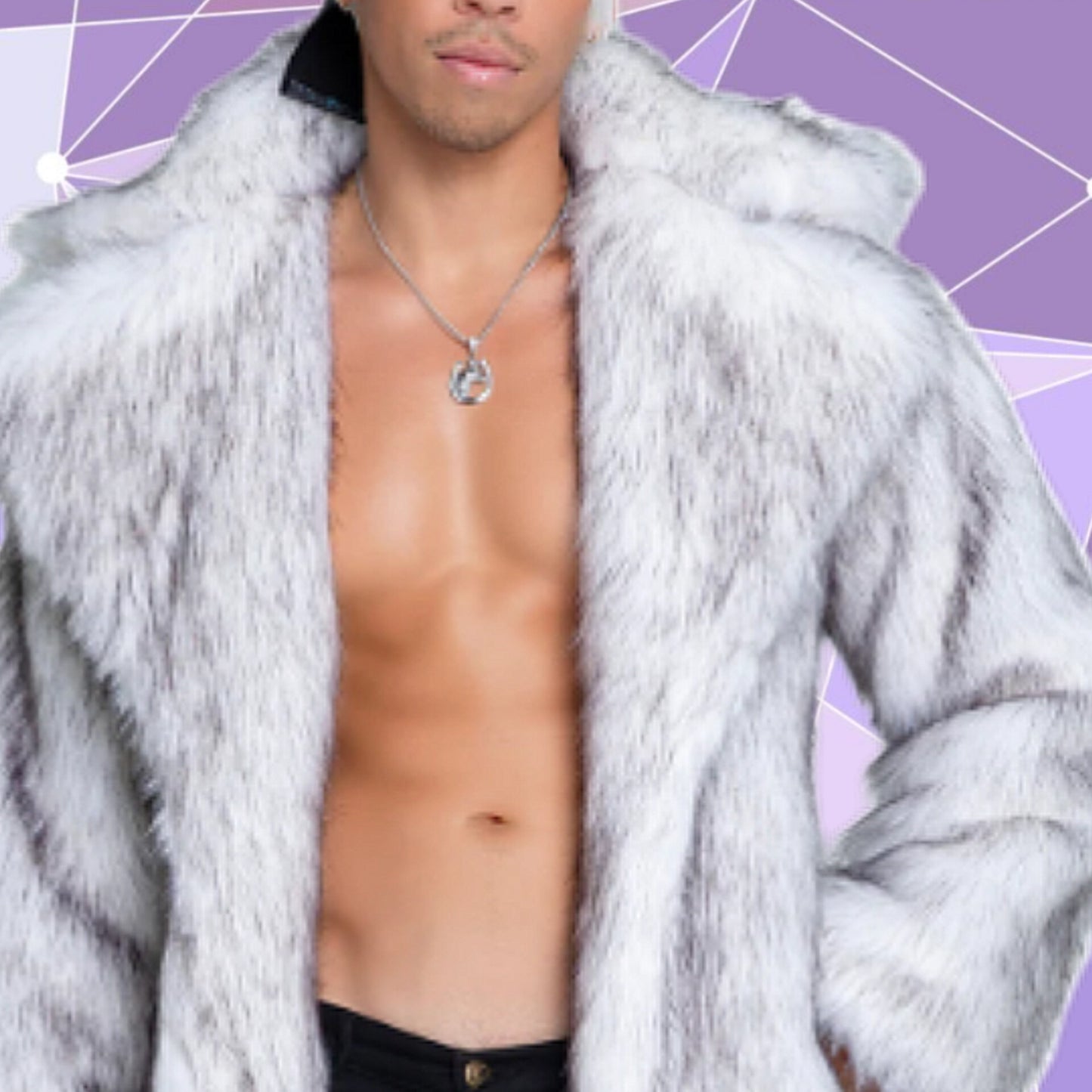 White Faux Fur Overcoat