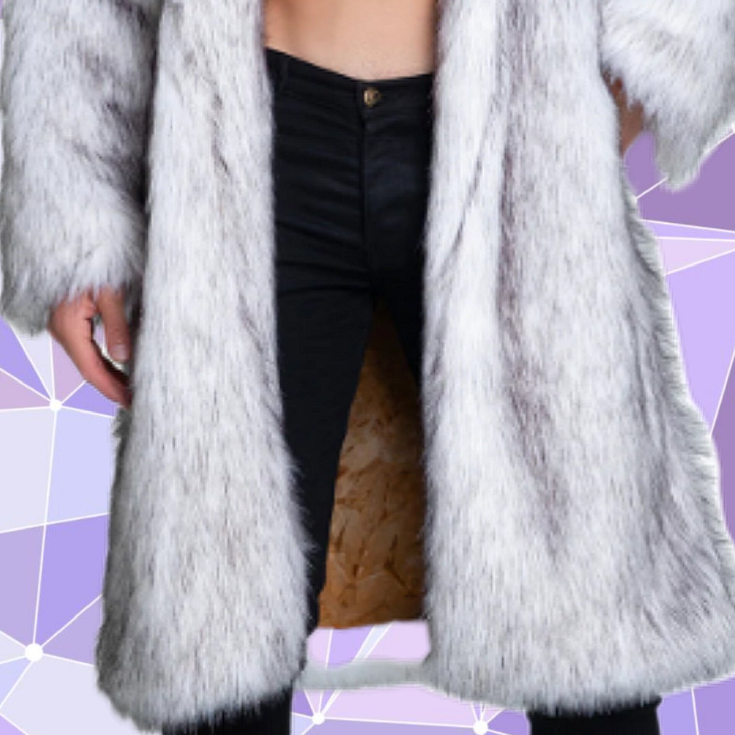 White Faux Fur Overcoat