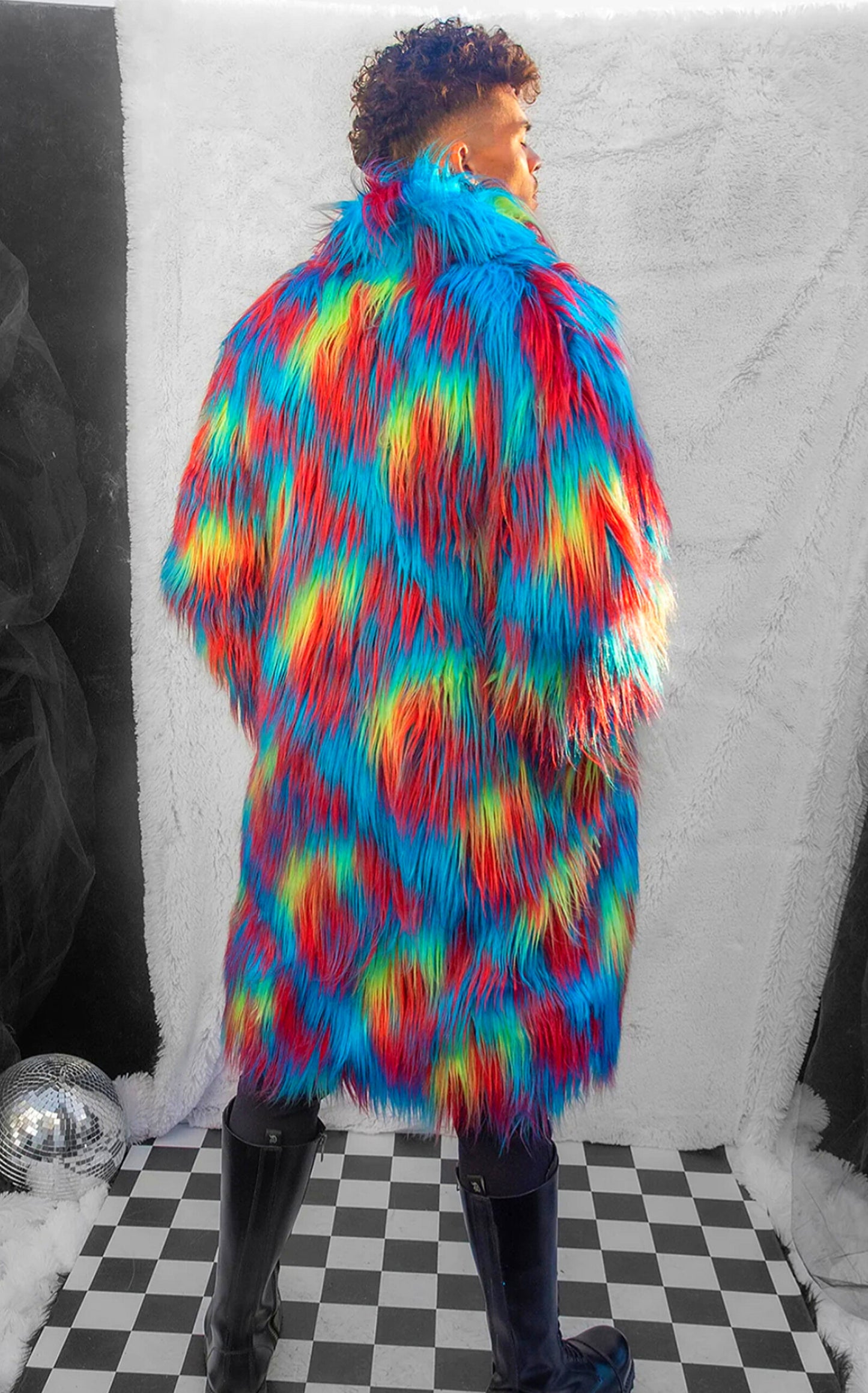 Faux Fur Mid-Length Coat