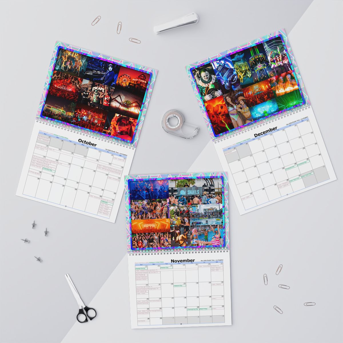 Music Festivals 2026 Calendar & Planner with Digital iCal Sync