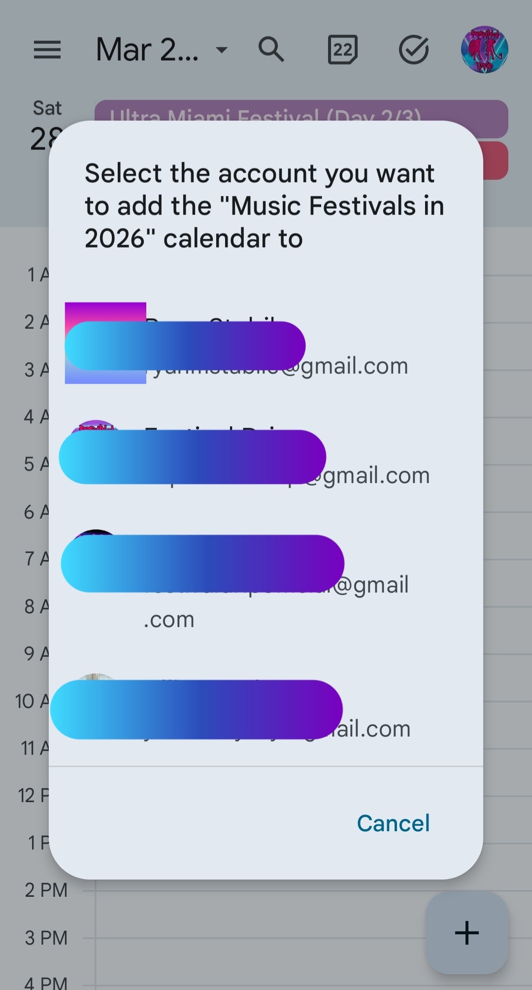 Music Festivals 2026 Calendar & Planner with Digital iCal Sync