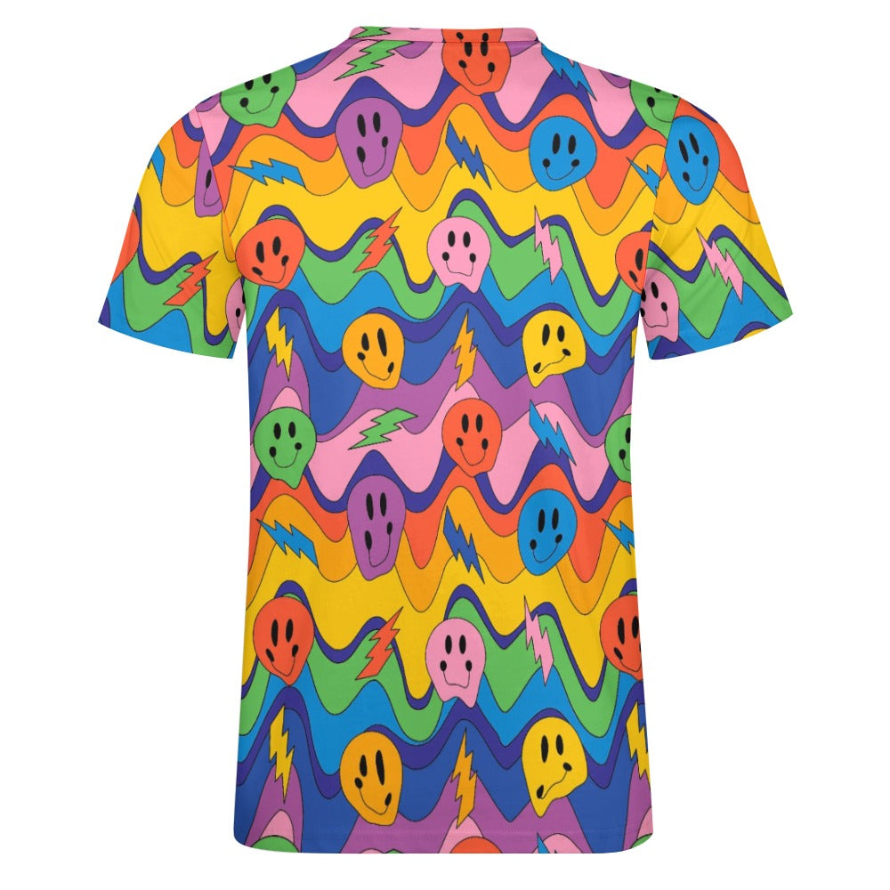Men's LSD Trippy Fitted Rave Shirt Super Soft Breathable Sweat-Proof Odor-Resistant Music Festival Tee