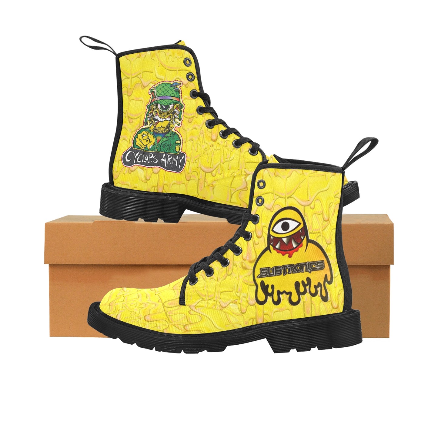 Subtronics Limited Edition Women's Lace Up Canvas Boots