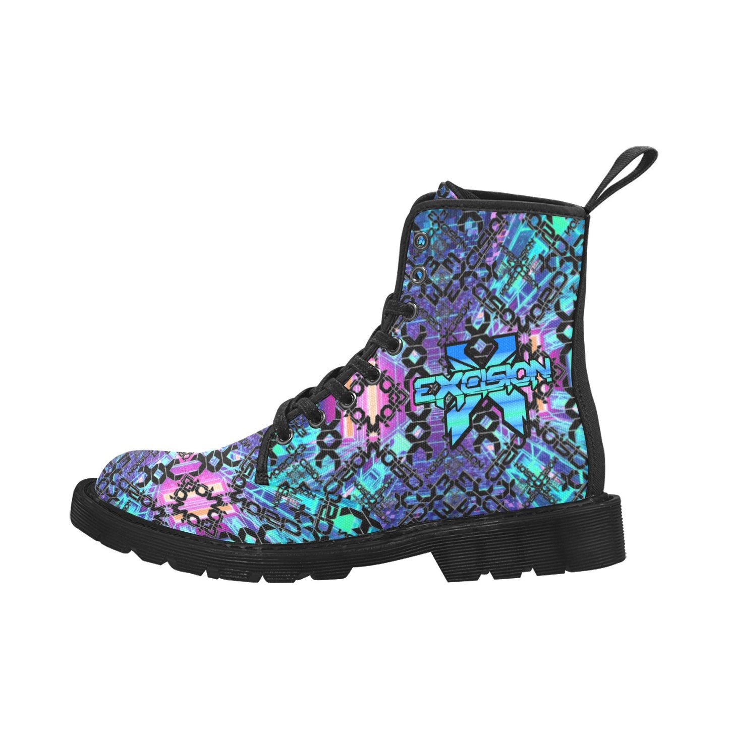 Limited Edition EDM Artists Men's Lace Up Canvas Boots Comfortable Waterproof Festival Camping Hiking Shoes for Men