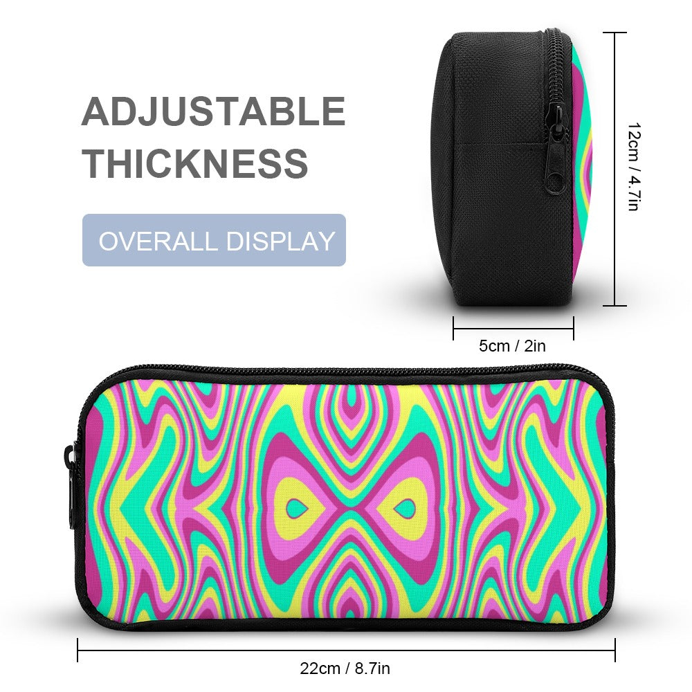 Psychedelic Backpack, Lunchbox, and Wallet Three piece set combination Travel Bag Package Set