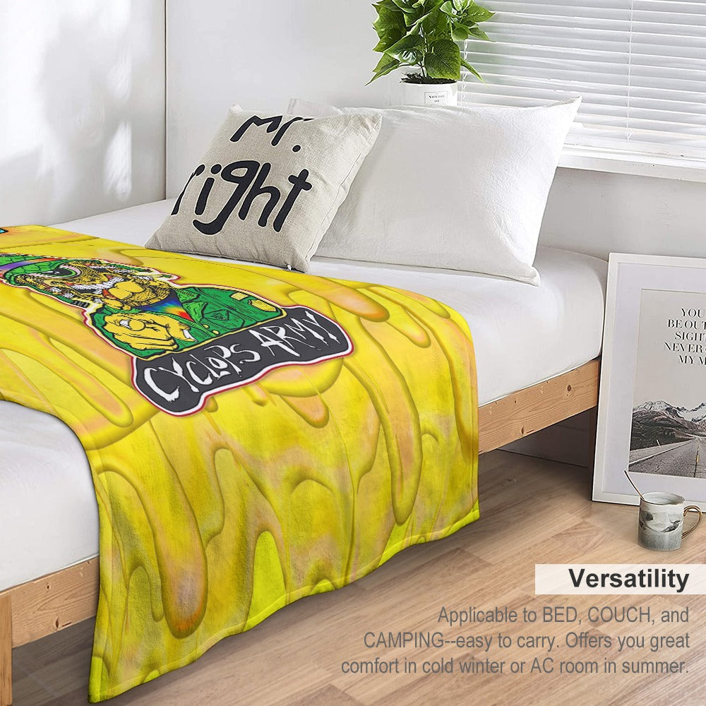 Custom EDM Artists Ultra-Soft Flannel Blanket for Camping Festival Rave in Multiple Sizes