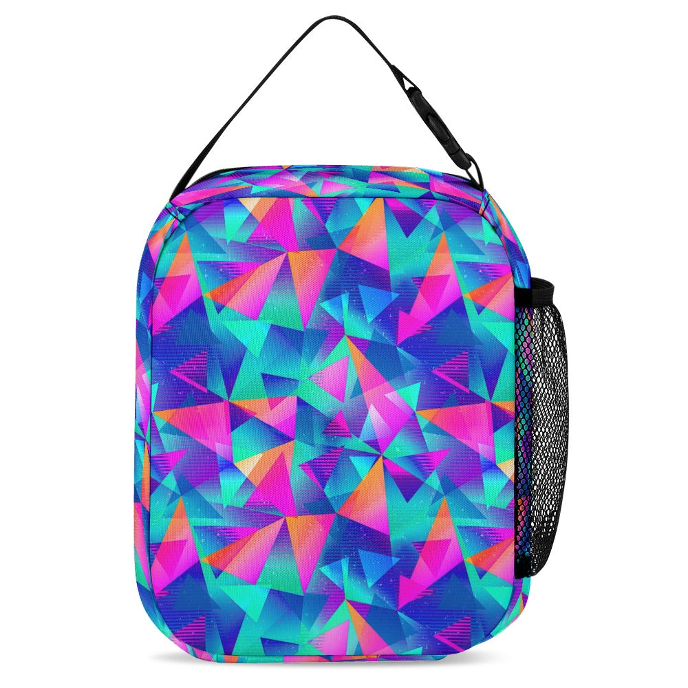 Psychedelic Backpack, Lunchbox, and Wallet Three piece set combination Travel Bag Package Set