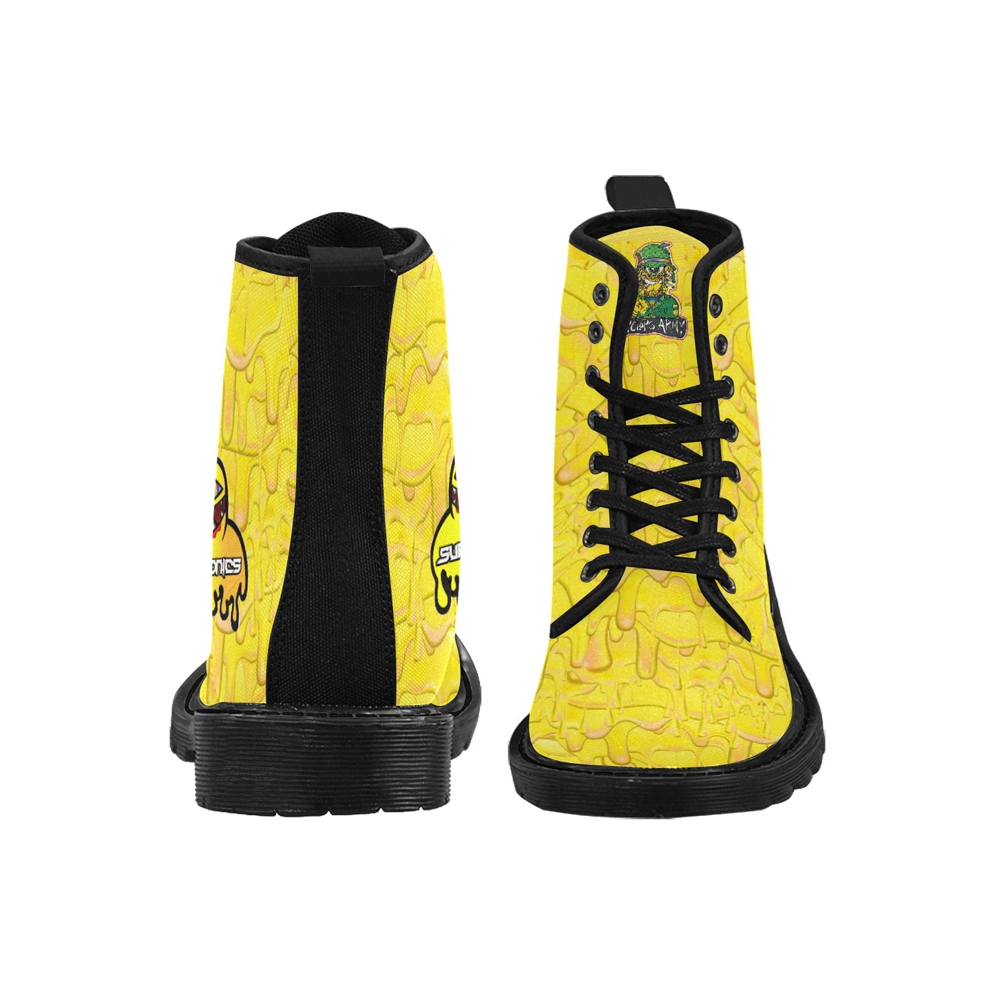 Limited Edition EDM Artists Men's Lace Up Canvas Boots Comfortable Waterproof Festival Camping Hiking Shoes for Men