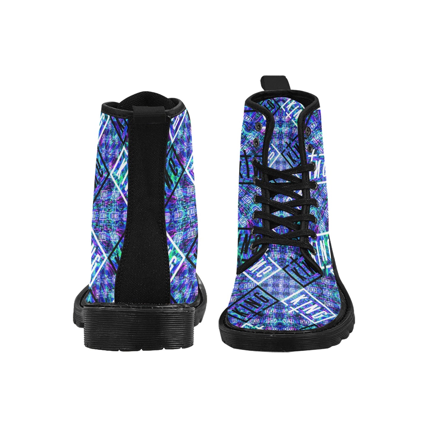 Limited Edition EDM Artists Men's Lace Up Canvas Boots Comfortable Waterproof Festival Camping Hiking Shoes for Men