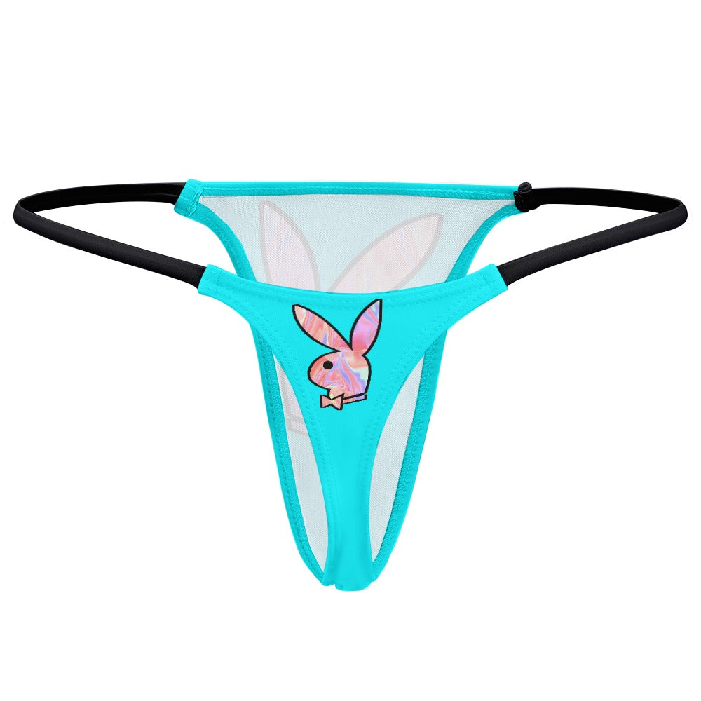 Playboy Pink Holographic Women's Thong Underwear