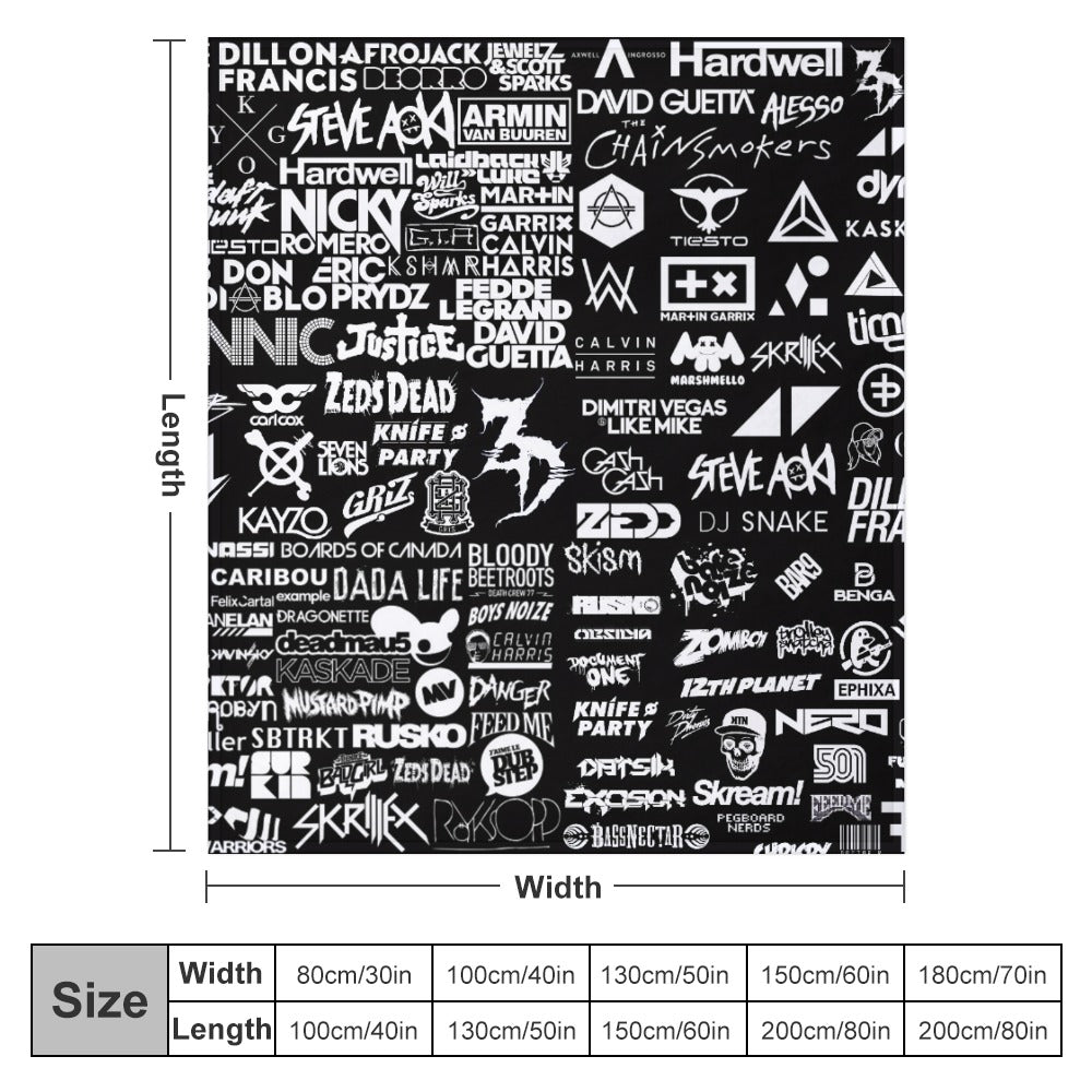 edm artist logo blanket