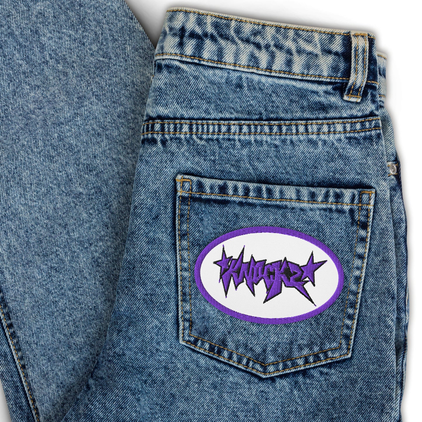 Knock2 Embroidered Iron-on EDM Patches