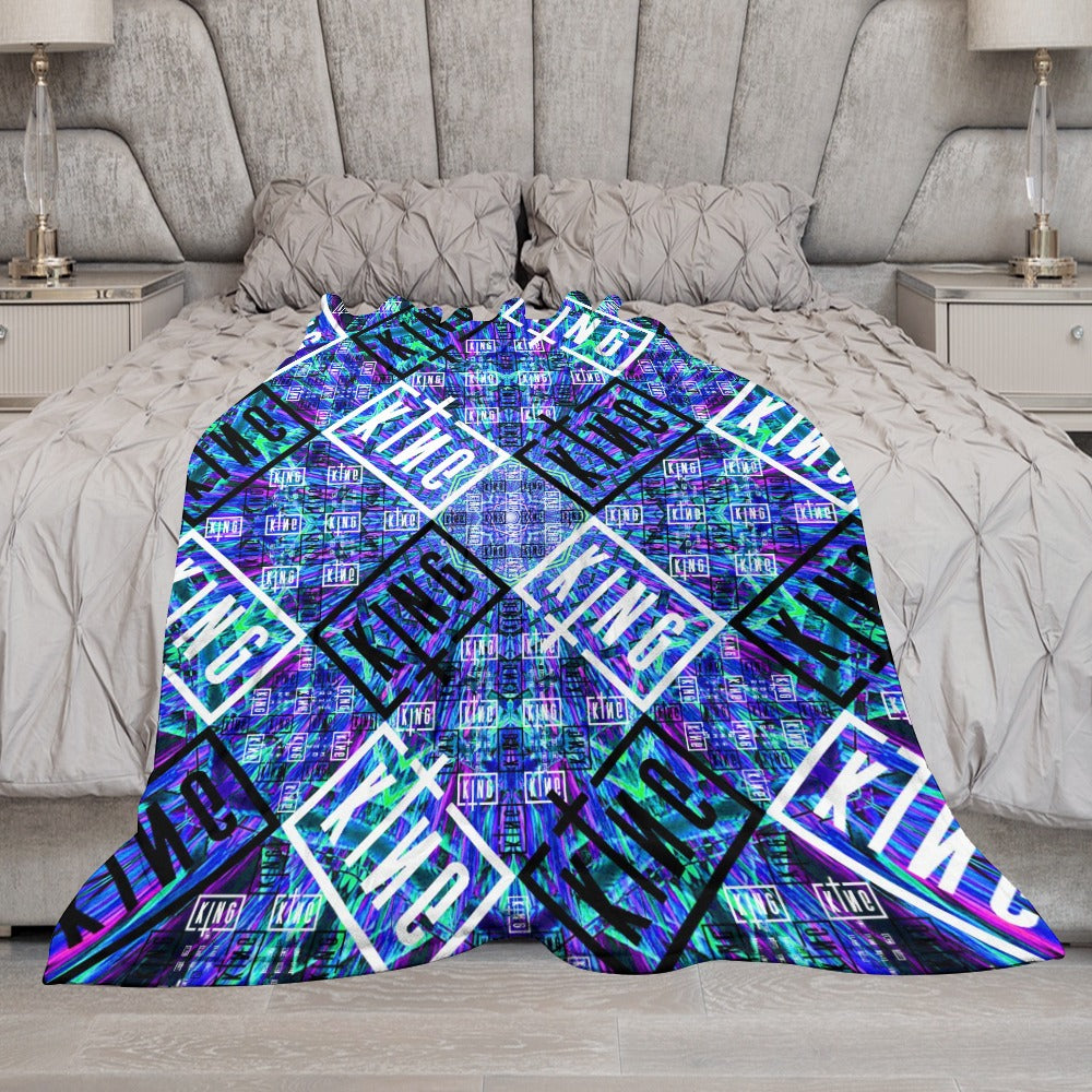 Custom EDM Artists Ultra-Soft Flannel Blanket for Camping Festival Rave in Multiple Sizes