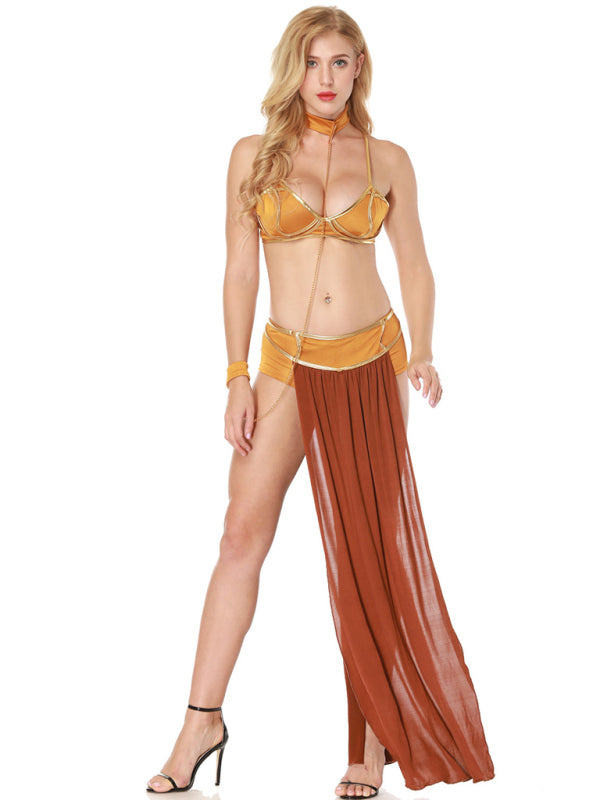 Boho Belly Dancer Festival Outfit 4pc Set
