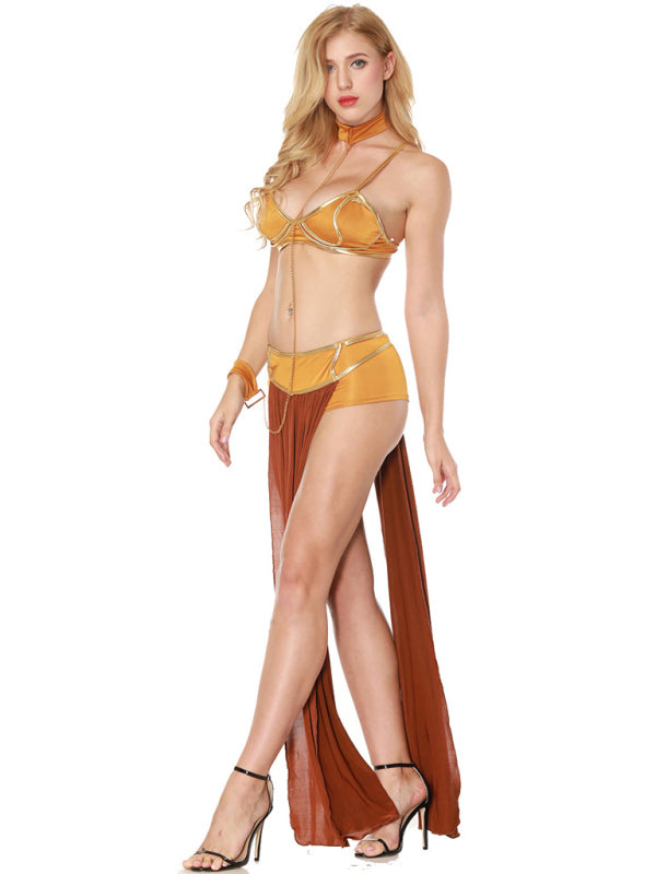 Boho Belly Dancer Festival Outfit 4pc Set