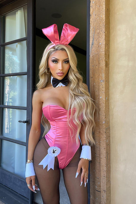 Classic Playboy Bunny Costume Deluxe 8pc Sexy Halloween Costume