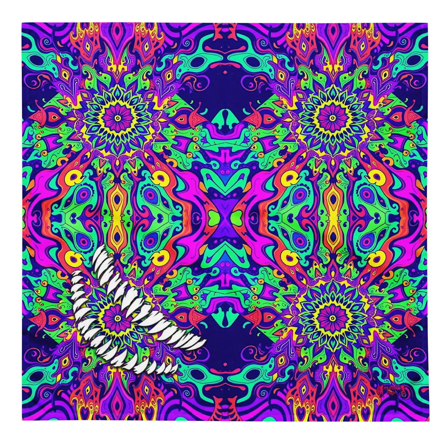 psychedelic fangs bandana