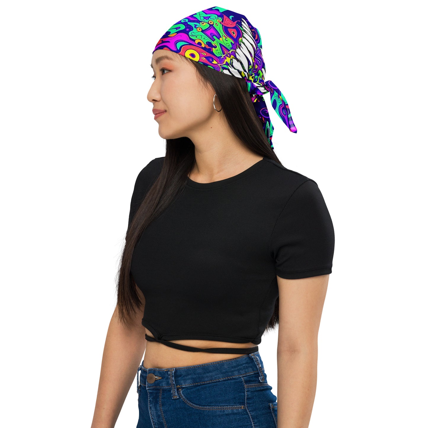 Product mockuppsychedelic fangs bandana