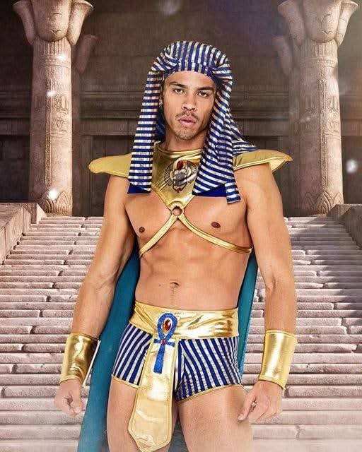 Mens King Pharaoh of Egypt Costume 5pc Set