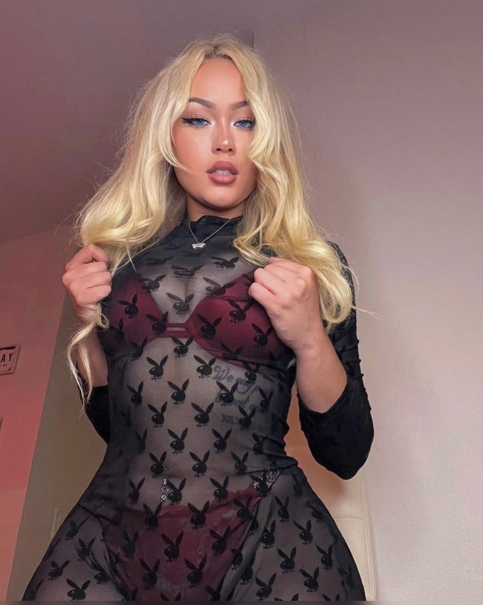 Sheer Playboy Bunny Bodysuit