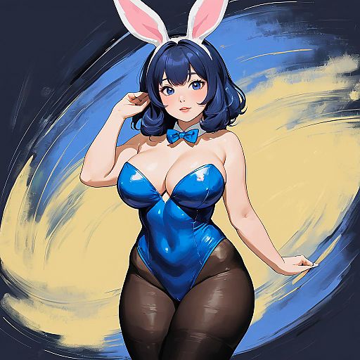 Classic Playboy Bunny Costume Deluxe 8pc Sexy Halloween Costume