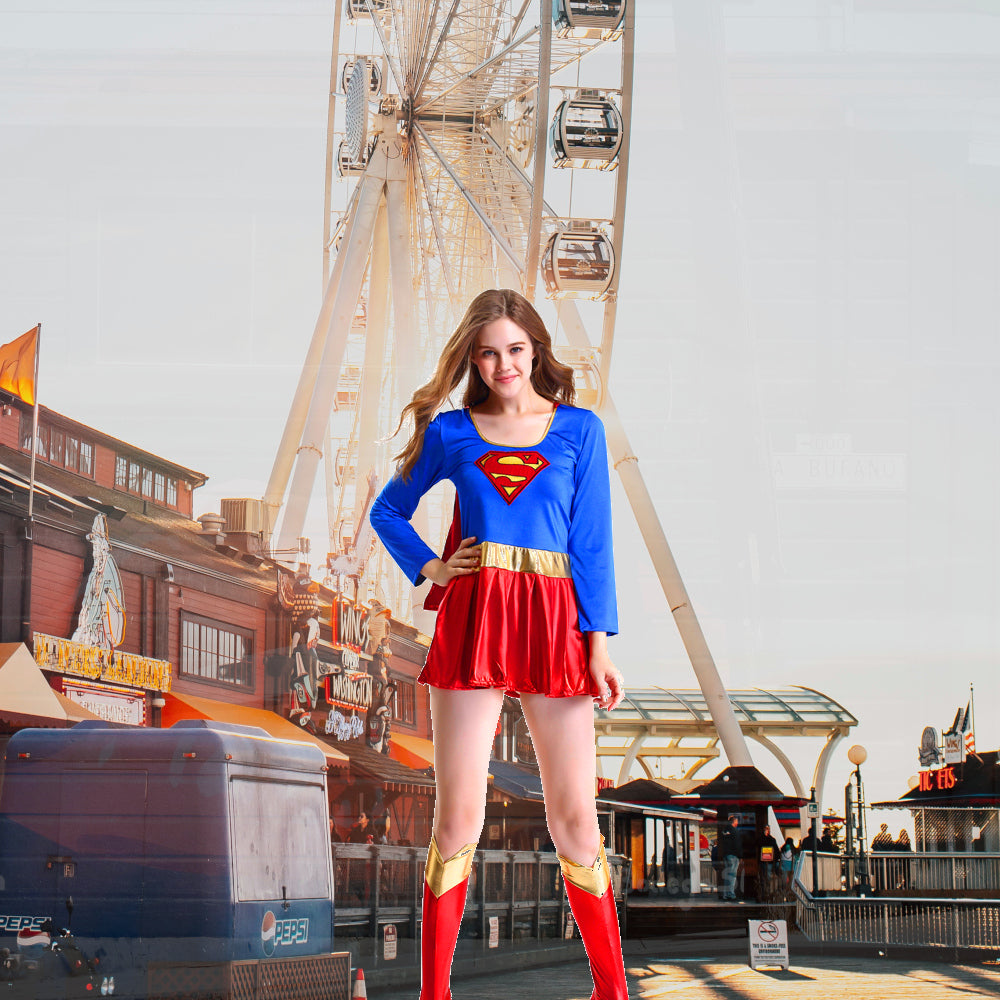 Super Girl Halloween Costume Set