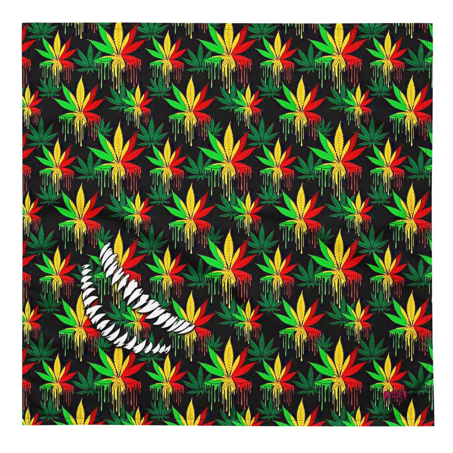 weed and teeth bandana