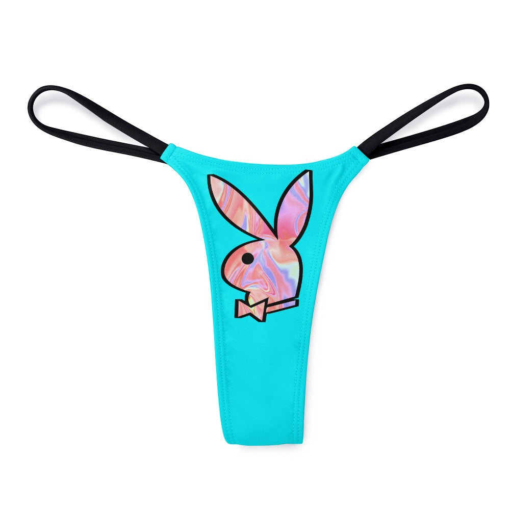 Playboy Pink Holographic Women's Thong Underwear