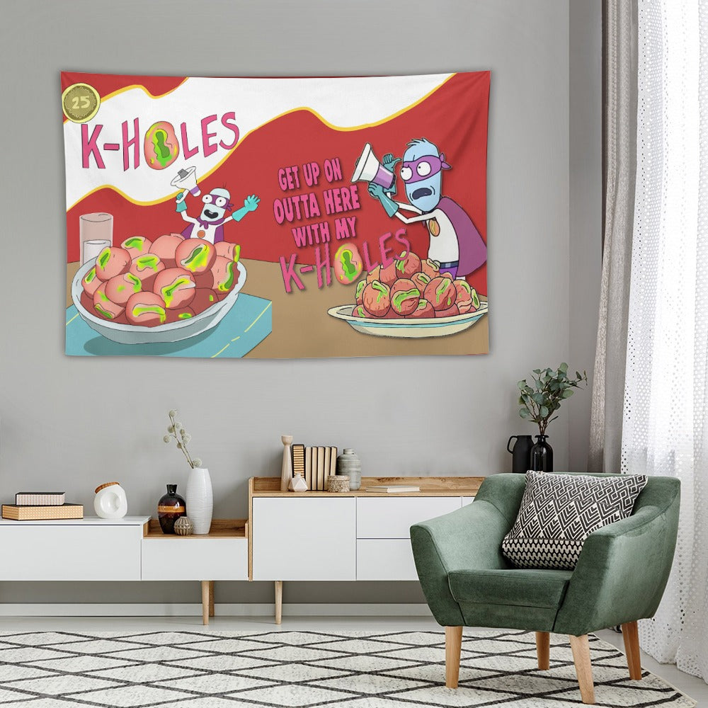 K-Hole Rick and Morty Tapestry 60"x90" Festival Flag