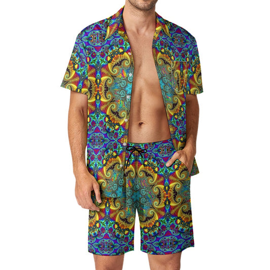 Fractals Psychedelic Men's Rave Outfit Set
