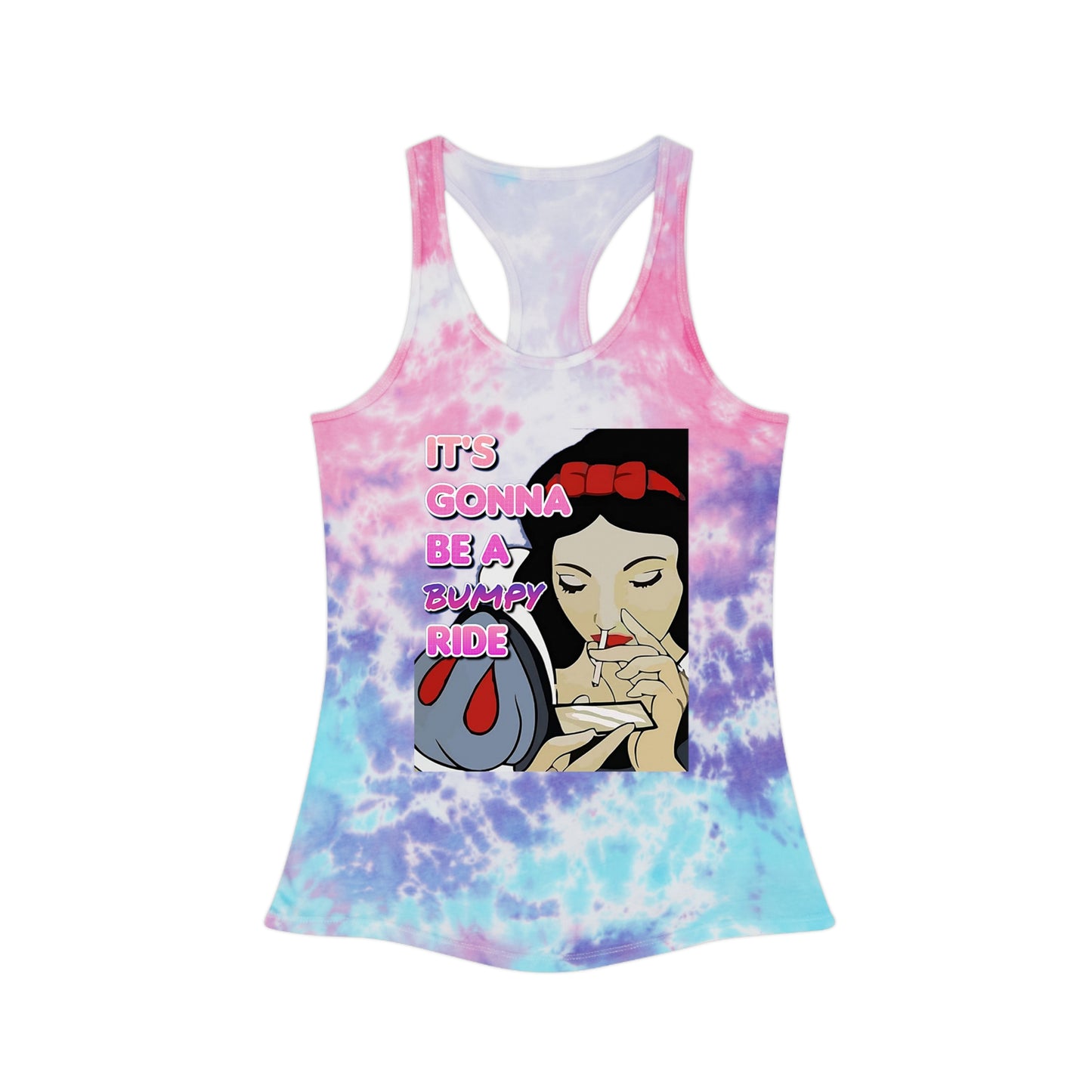 Gonna Be a Bumpy Ride Womens Tie Dye Racerback Tank Top