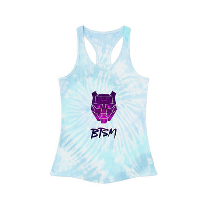 BTSM Womens Tie Dye Racerback Tank Top
