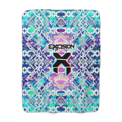 Excision Sherpa Blanket, Premium Micro-Mink Thick Camping Music Festival Blankets