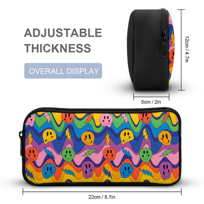 Psychedelic Backpack, Lunchbox, and Wallet Three piece set combination Travel Bag Package Set