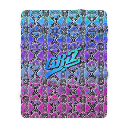 Griz Premium Micro-Mink GRIZ Sherpa Winter Blanket, Thick Camping Music Festival Blankets