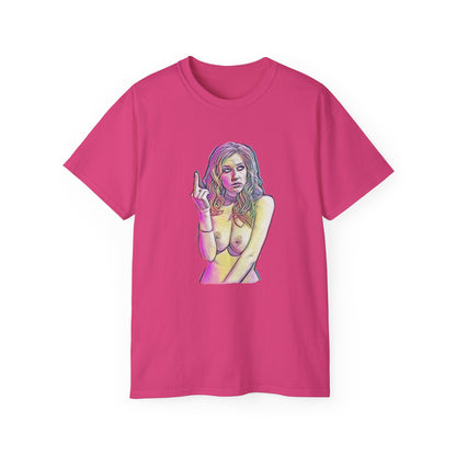 Middle Finger Vulgar Girls Nude Model Photography Art Sweat Proof Shirt Sexy Womens Mens Unisex Tee
