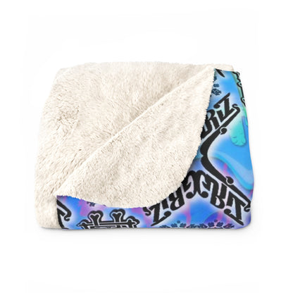 Griz Premium Micro-Mink GRIZ Sherpa Winter Blanket, Thick Camping Music Festival Blankets