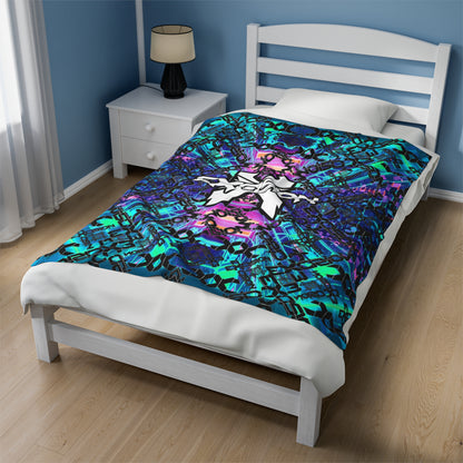 Excision Velveteen Plush Blanket for Cozy Camping Music Festivals