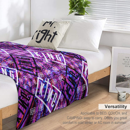 Custom EDM Artists Ultra-Soft Flannel Blanket for Camping Festival Rave in Multiple Sizes