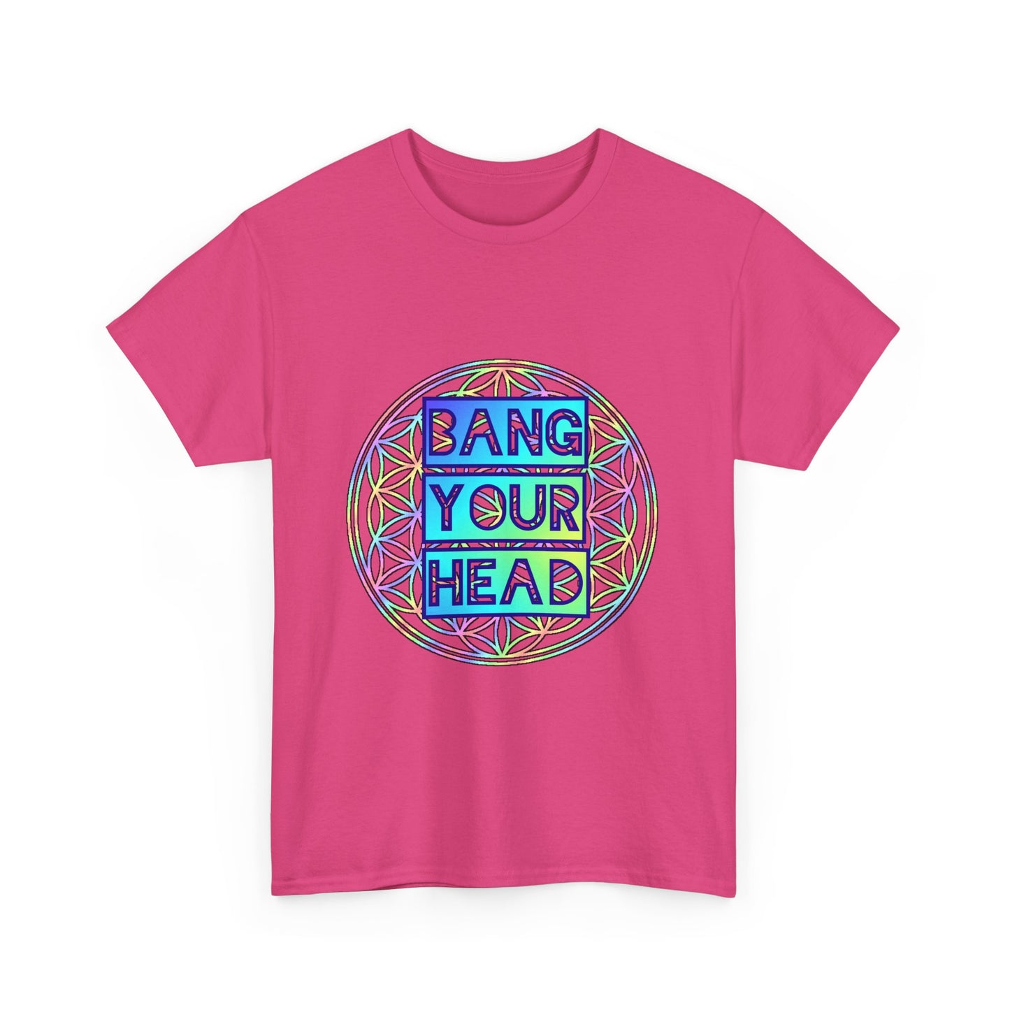 Bang Your Head Sweatproof Music Festival Tees Thick Cotton Rave Shirt Mens Womens Unisex