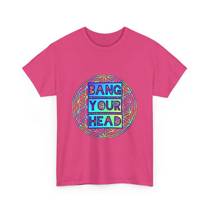 Bang Your Head Sweatproof Music Festival Tees Thick Cotton Rave Shirt Mens Womens Unisex