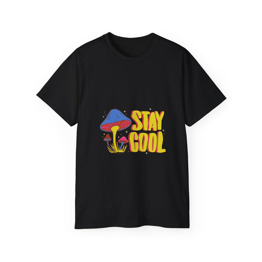 Stay Cool Neon Mushroom Mens Womens Unisex Ultra Cotton Tee