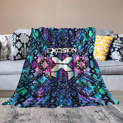 Custom EDM Artists Ultra-Soft Flannel Blanket for Camping Festival Rave in Multiple Sizes