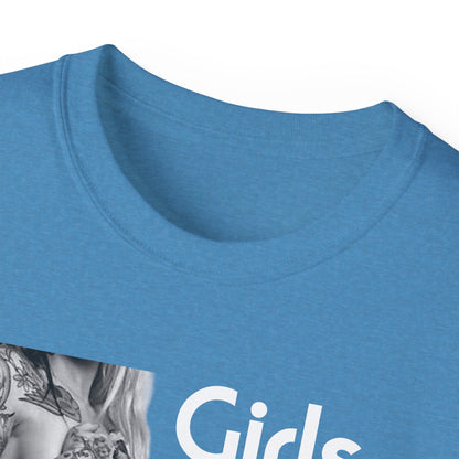 Girls with Ink Do EVERYTHING Better Tattoo Woman T Shirt | Nude Art Photography | Sweat Proof Tee | Womens Mens Unisex