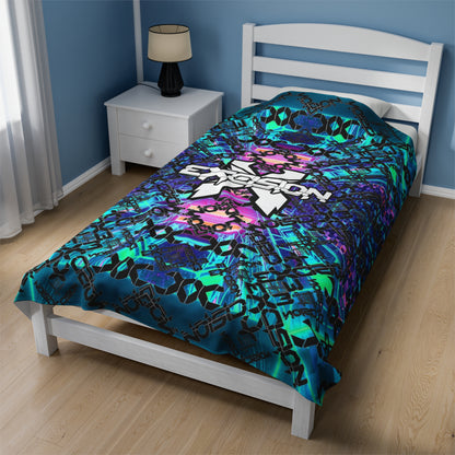 Excision Velveteen Plush Blanket for Cozy Camping Music Festivals