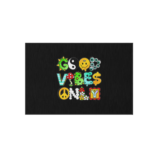 Good Vibes Only Welcome Mat Outdoor Rug in 5 Sizes