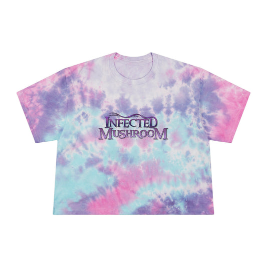 Infected Mushroom Women's Tie-Dye Crop Top Sweat Proof Rave Music Festival Shirt